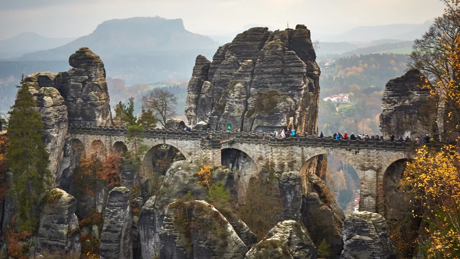 Das Wahrzeichen der sächsischen Schweiz - die Bastei