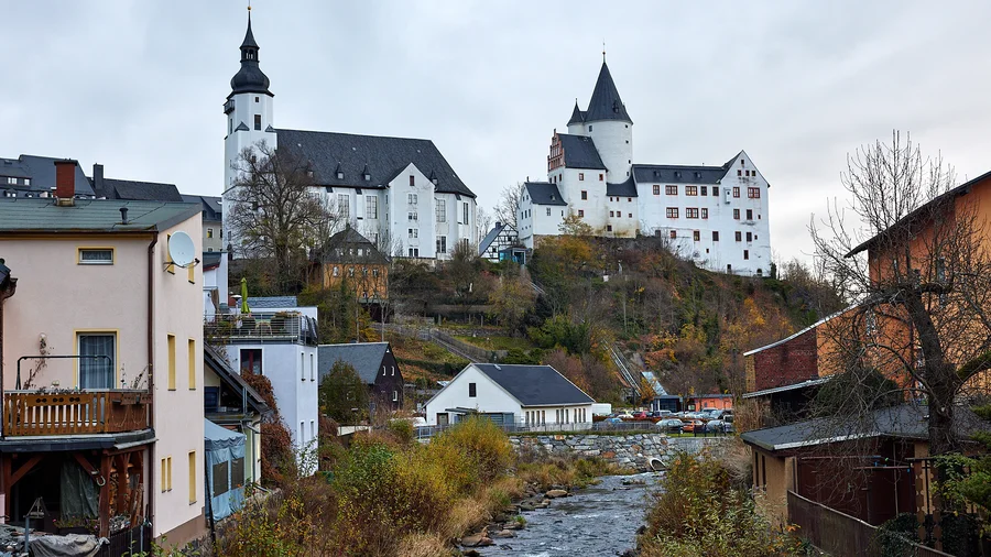 Blick auf die Altstadt von Schwarzenberg