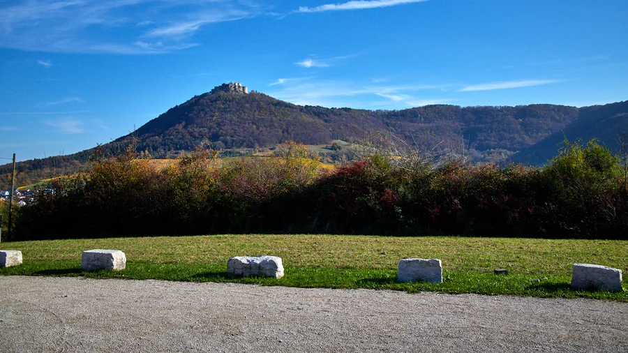 Ausblick vom Stellplatz Neuffen