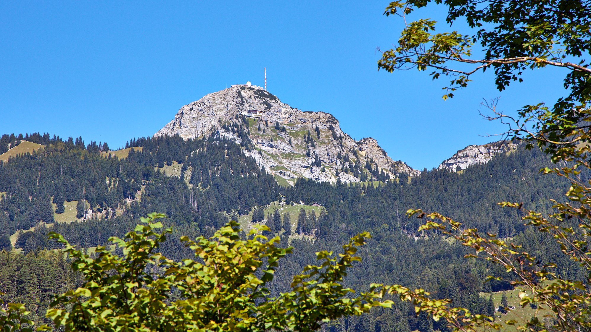 Blick auf den Wendelstein von Bayrischzell